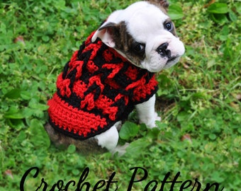 CROCHET PATTERN, Small Dog Sweater, Dog Sweater, Dog Sweater Pattern, Small Dog, Small Dog Clothes, Crochet Dog Sweater, Crochet Sweater