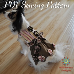 Dog Dress Sewing Pattern, Toy Breed Dog Clothes Sewing Pattern, Instant Download, Digital PDF Sewing Pattern