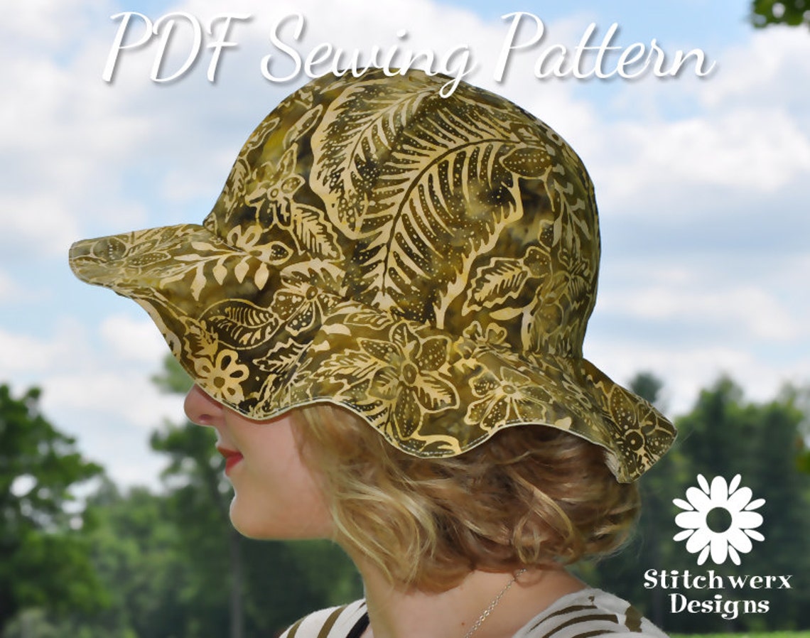 Sun Hat Pattern PDF Sewing Pattern Beach Hat Pattern Womens - Etsy España