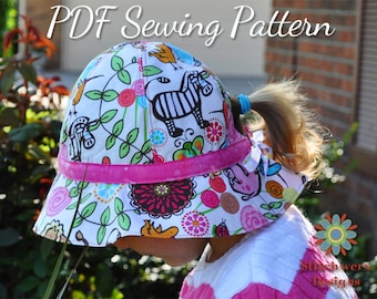 Garden Hat, PDF Sewing Pattern, Sun Hat Pattern, Baby Hat Pattern, Girl Hat Pattern, Womens Hat Pattern, Hat Sewing Pattern, Gardening Hat