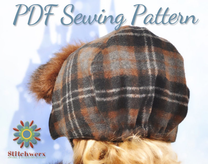 BONNET Sewing Pattern, Hat PDF Pattern, Girls Hat Pattern, Womens Hat Pattern, Sew Vintage Bonnet, Fur Brim Hat Pattern, Vintage Hat Pattern image 3