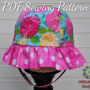 Sun Hat Pattern, PDF Sewing Pattern, Beach Hat Pattern, Womens Hat ...