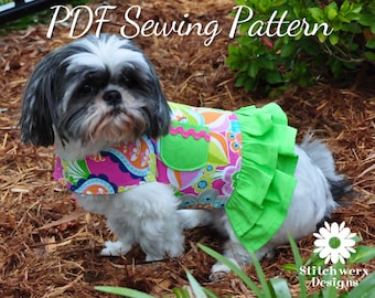 DOG HARNESS SEWING Pattern, Dog Clothes Pattern, Dog Harness, Pdf Sewing Pattern, Small Breed Dog Clothes, Dog Harness Pattern