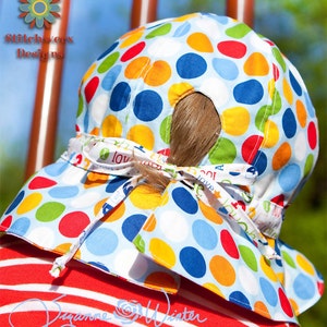 Garden Hat, PDF Sewing Pattern, Sun Hat Pattern, Baby Hat Pattern, Girls Hat Pattern, Wide Brim Hat, Hat Sewing Pattern, Gardening Hat image 3