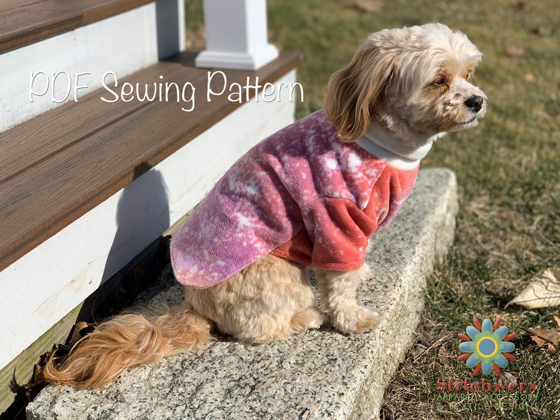 Small Dog FLEECE SWEATER PATTERN Dog Clothes Pdf Sewing Etsy