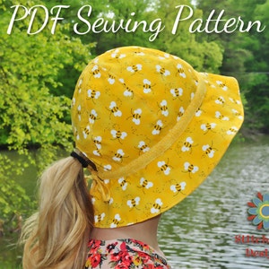 Garden Hat, PDF Sewing Pattern, Sun Hat Pattern, Baby Hat Pattern, Girls Hat Pattern, Womens Hat Pattern, Hat Sewing Pattern, Gardening Hat image 5