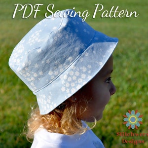 BUCKET HAT Sewing PATTERN, Digital Hat Pattern, Tween Teen Adult Hat Pattern, Lined Bucket Hat Pattern, Womens Hat Sewing Pattern, Pdf image 2