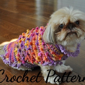 CROCHET PATTERN, Dog Sweater, Small Dog, Patterns, Crochet, Dog Clothes, Pet Clothes, Crochet for Dogs, Crochet Sweater, Instructions