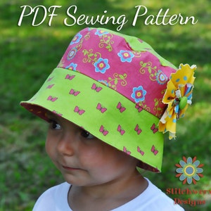 Bucket Hat PDF Sewing Pattern S107CHLD, Baby, Infant, Toddler, Child, Boy, Girl Hat Sewing Pattern