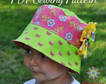 Bucket Hat PDF Sewing Pattern S107CHLD, Baby, Infant, Toddler, Child, Boy, Girl Hat Sewing Pattern