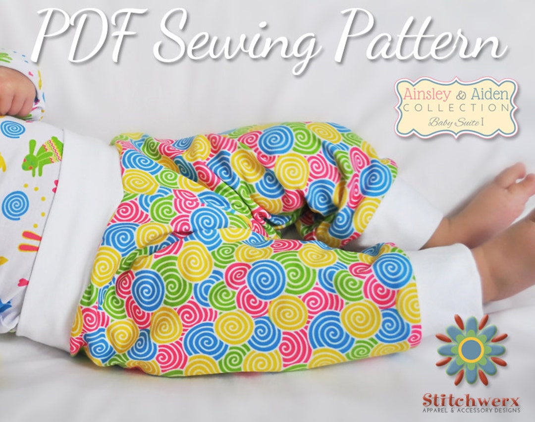 Baby Pants Pattern, Baby Layette Sewing, Layette Pattern, Sew Baby
