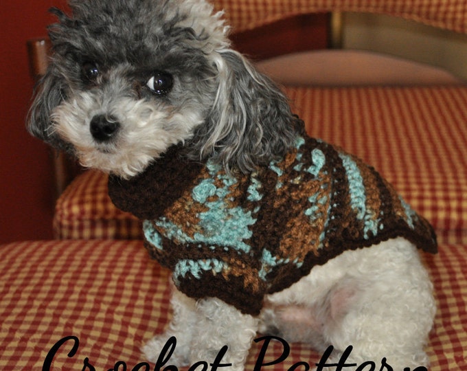 DOG SWEATER Crochet PATTERN Small Dog Sweater Crochet Dog Sweater