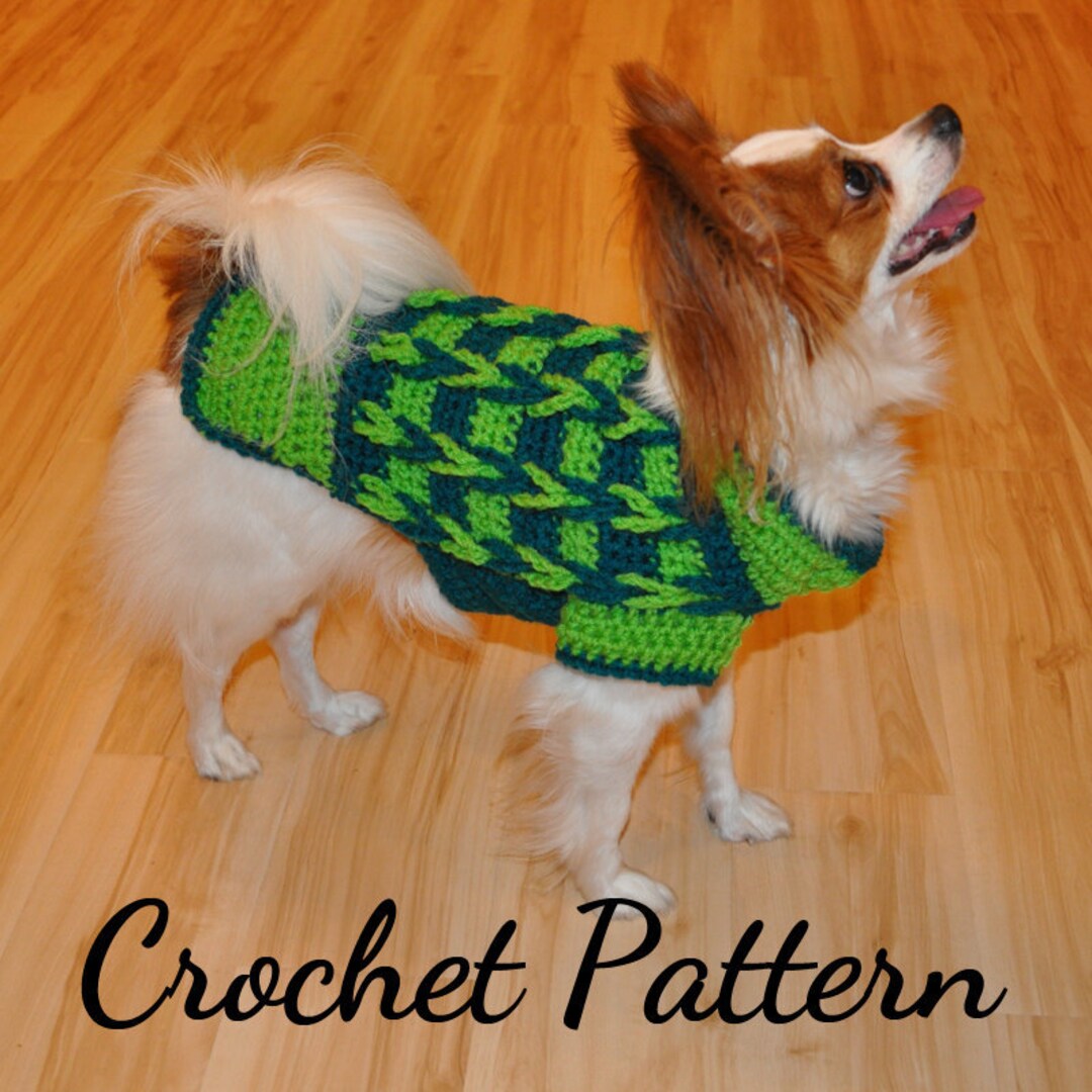 CROCHET PATTERN, Dog Sweater Pattern, Dog Clothes, Pet Clothes, Crochet