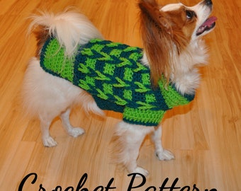 CROCHET PATTERN, Dog Sweater Pattern, Dog Clothes, Pet Clothes, Crochet Sweater, Crochet Dog Sweater, Small Dog Sweater, Sweater Pattern