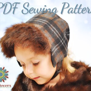 BONNET Sewing Pattern, Hat PDF Pattern, Girls Hat Pattern, Womens Hat Pattern, Sew Vintage Bonnet, Fur Brim Hat Pattern, Vintage Hat Pattern image 2