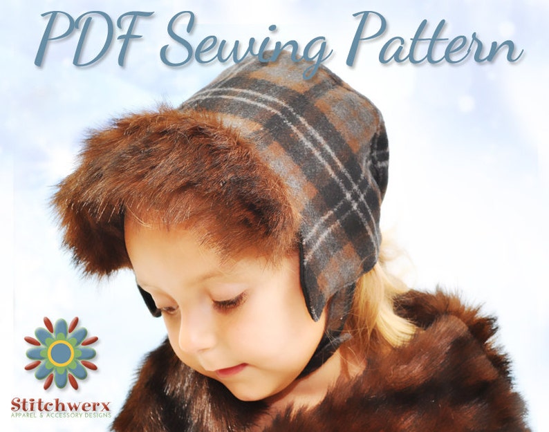 BONNET Sewing Pattern, Hat PDF Pattern, Girls Hat Pattern, Womens Hat Pattern, Sew Vintage Bonnet, Fur Brim Hat Pattern, Vintage Hat Pattern image 2