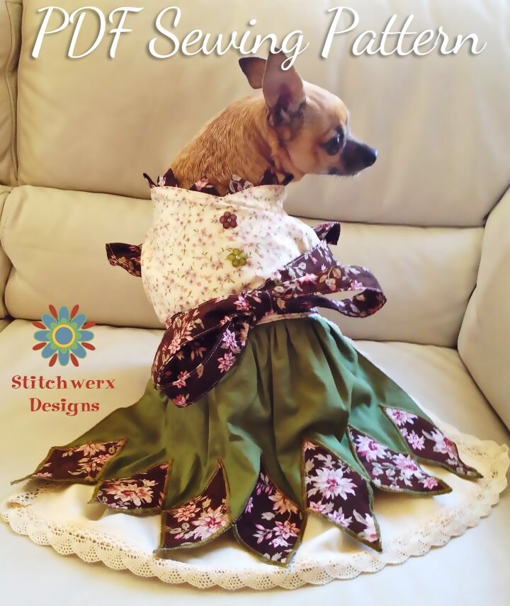 DOG CLOTHES Sewing Pattern Small Dog Dress Digital Sewing Etsy