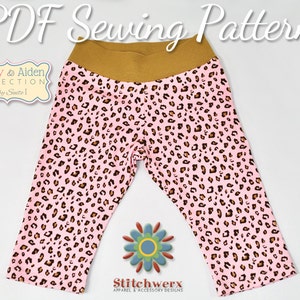 BABY PANTS Sewing PATTERN, Baby Knit Sewing, Baby Pants Pattern, Digital Baby Pants Sewing Pattern, Digital Sewing Pattern, Preemie-12M