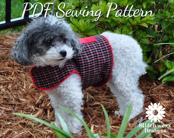 Dog Clothes Sewing Pattern, Small Breed Dog Harness Pattern, Instant Download, Digital PDF Sewing Pattern