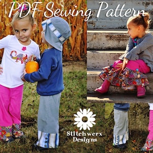 PDF Pants Pattern, PDF Sewing Pattern, Unisex Pattern, Child Clothes Sewing, Boys Pants Pattern, Girls Pants Pattern,Shorts Pattern