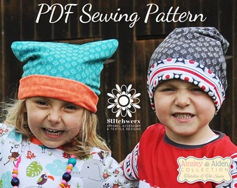 Slouchy Beanie, PDF Beanie Pattern, Pussy Hat Pattern, Kids Hat Pattern, Adult Beanie Pattern, Girls Hat Pattern, Baby Beanie Pattern