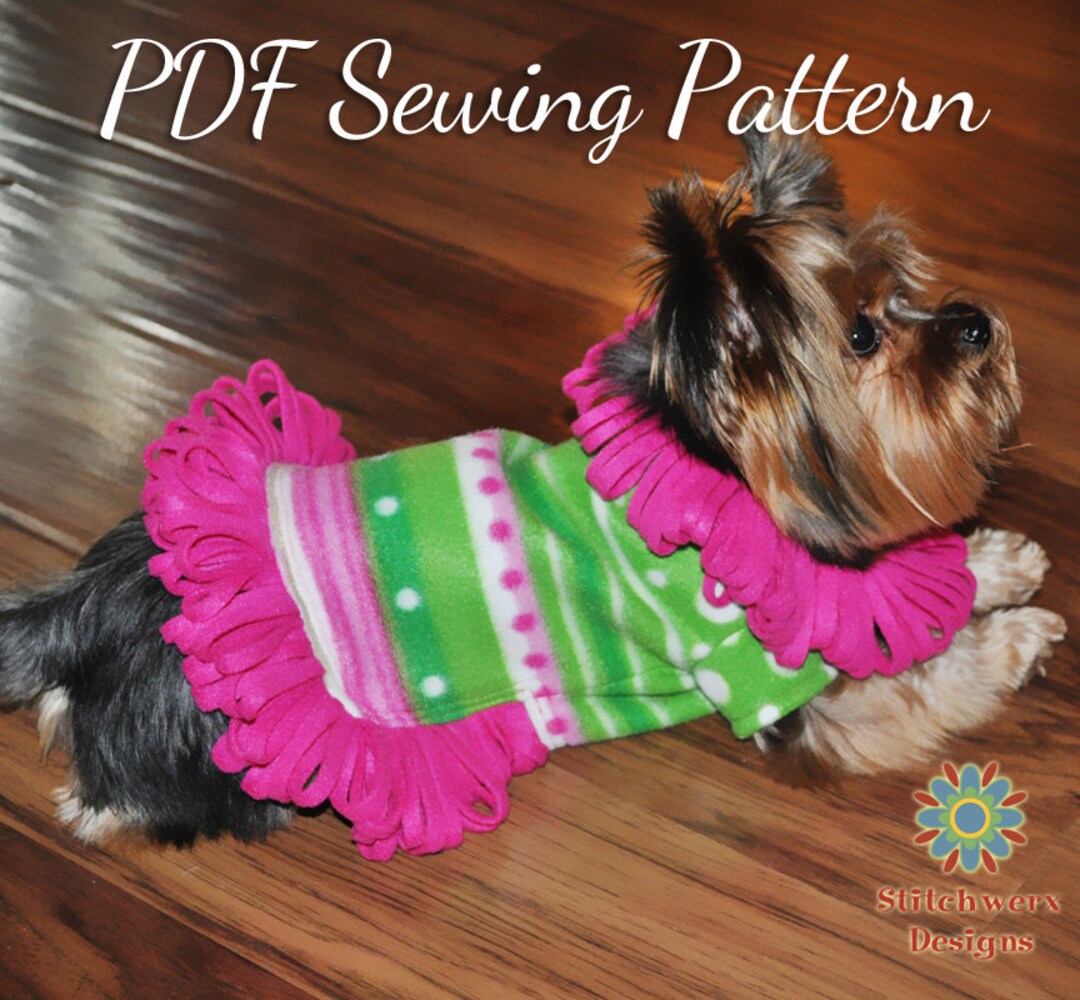 Small Breed Dog FLEECE SWEATER PATTERN Dog Clothes Pdf Sewing Etsy Canada