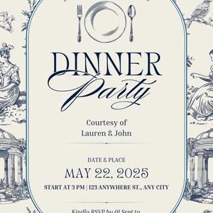 Vintage Dinner Party Invitation