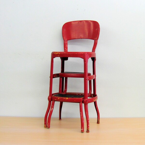 Reserved for 2esmom1 Please do not BUY Vintage Cosco Stool Cherry Red