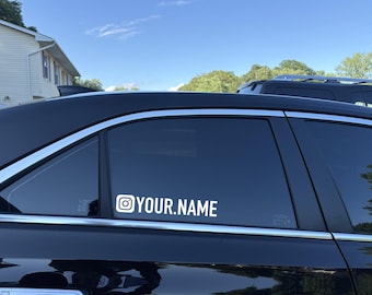 カスタムInstagramハンドル、車の窓用ソーシャルメディアタグビニールデカール - パーソナライズされたユーザー名デカール