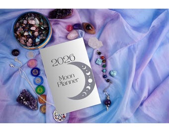 2026 Moon Planner | Lunar Calendar Wheel of the Year | Manifestation & Journaling Workbook | Digital PDF Download