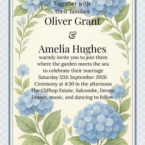 Coastal Garden Wedding Suite – 38 Pieces (24 Print + 14 Digital), Editable Canva Templates & Printable Luxury Invitations