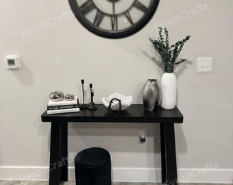 Narrow Rubber Wood Long Console Table, Slim Console Table, Modern Console Table, Long Console Table, Behind Couch Table, Entryway Console