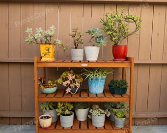3-Tier Wooden Indoor Plant Stand, Modern Plant Stand, Flower Pot Stand, Plant Holder Stand, Shoe Storage Rack, Entryway Shoe Rack