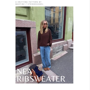 Nea rib tröja - engelskt mönster