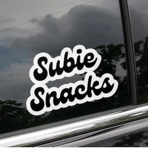 Custom Subie Snacks Car Decal Kiss-Cut Vinyl Decal Decoration Unique Stickers for Gifts Subaru Vinyl Decal Subaru Outback Car Guy Gift