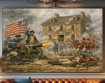 Poster | American Revolutionary Art | Battle of Germantown print, Historical print