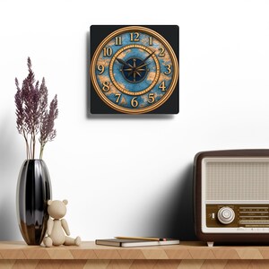 Vintage Nautical Compass Map Acrylic Wall Clock | Ocean Travel Decoration

Bring a touch of old-world navigation into your room with this acrylic wall clock. The rich brass tones and weathered blue map face evoke quiet afternoons studying charts and tracing routes across the sea. Lightweight but durable, the clock’s glossy acrylic surface keeps colors vivid while the built-in hanging slot makes mounting effortless.