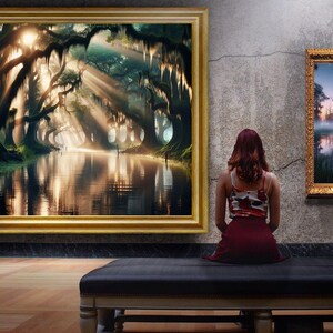 Sunlight on the Bayou | Louisiana art, Louisiana wall art, Louisiana swamp art, Original artwork, Tranquil Louisiana swamp, Cajun sunrise.