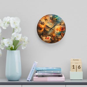 Dreamy Artist Collage Acrylic Wall Clock – Painter’s Studio Decor, Meditation & Music Art Timepiece

Bring creativity and calm into your space with the Dreamy Artist Collage Acrylic Wall Clock, a museum‑quality timepiece blending surreal artistry and functional design. Featuring a vivid collage of a meditating figure, paintbrushes, candles, and swirling color energy, this clock transforms any studio, gallery, or home office into an inspiring sanctuary.