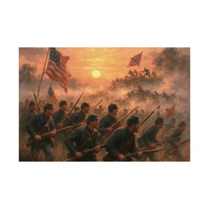 Poster | Union Charge at Gettysburg Print: Civil War Battlefield Art image 13