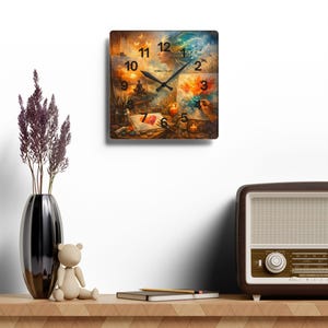 Dreamy Artist Collage Acrylic Wall Clock – Painter’s Studio Decor, Meditation & Music Art Timepiece

Bring creativity and calm into your space with the Dreamy Artist Collage Acrylic Wall Clock, a museum‑quality timepiece blending surreal artistry and functional design. Featuring a vivid collage of a meditating figure, paintbrushes, candles, and swirling color energy, this clock transforms any studio, gallery, or home office into an inspiring sanctuary.
