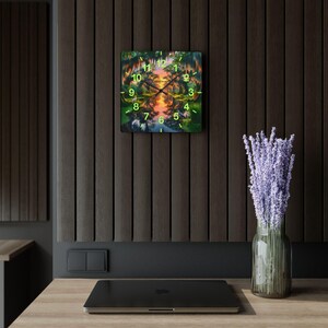 Mossy Bayou Sunset Acrylic Wall Clock | Swamp Herons, Spanish Moss

Floating sunlight slips between cypress trunks as herons stand watch — this acrylic wall clock brings a quiet bayou morning into your room. Lightweight yet sturdy, the glossy print keeps colors rich so the sunrise and moss-draped branches glow against the clock face.