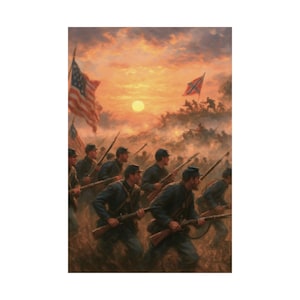 Poster | Union Charge at Gettysburg Print: Civil War Battlefield Art image 11