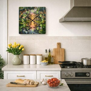 Mossy Bayou Sunset Acrylic Wall Clock | Swamp Herons, Spanish Moss

Floating sunlight slips between cypress trunks as herons stand watch — this acrylic wall clock brings a quiet bayou morning into your room. Lightweight yet sturdy, the glossy print keeps colors rich so the sunrise and moss-draped branches glow against the clock face.
