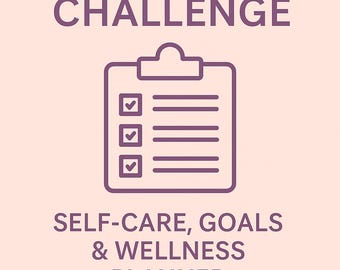 30 Day Glow Up Digital Planner | Self Care Goals Wellness | PDF Download