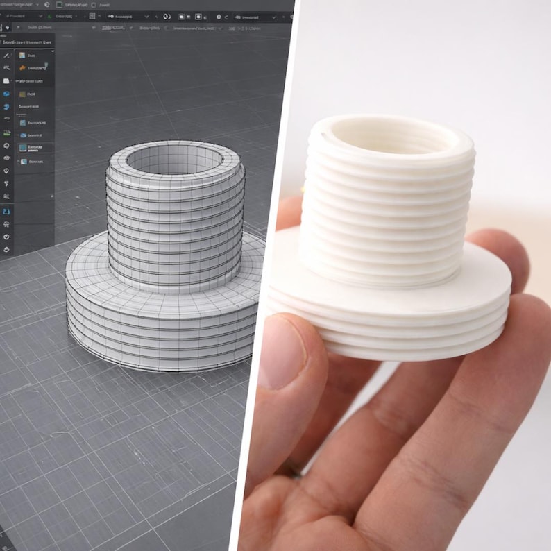 Custom 3D printing service from Italy showing made-to-measure prototypes and gadgets printed in PLA and ABS. High quality FDM 3D printed objects designed for personalized gifts, functional parts, cosplay accessories, and modern home decor. Ideal for custom prototypes, unique 3D print gifts, STL file printing, and creative ideas turned into real objects