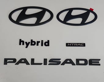Hyundai PALISADE Hybrid Emblem Overlay Badge Set (for: 2026 ONLY)