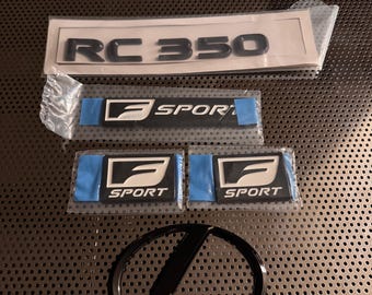 Lexus RC350 Complete F-Sport Emblem Set - Gloss Black (for: 2014+)