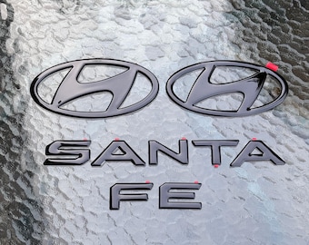 Gloss Blackout Trim Overlay Kit Fits Santa Fe - 5th Gen (2024+)