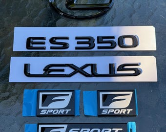 Lexus ES350 Complete F-Sport Emblem Set - Gloss Black (for: 2016+)